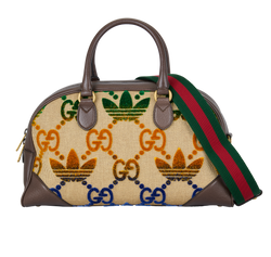 Adidas Duffle Bag, Canvas/Leather, Multi, 493075, DB/S, 3*